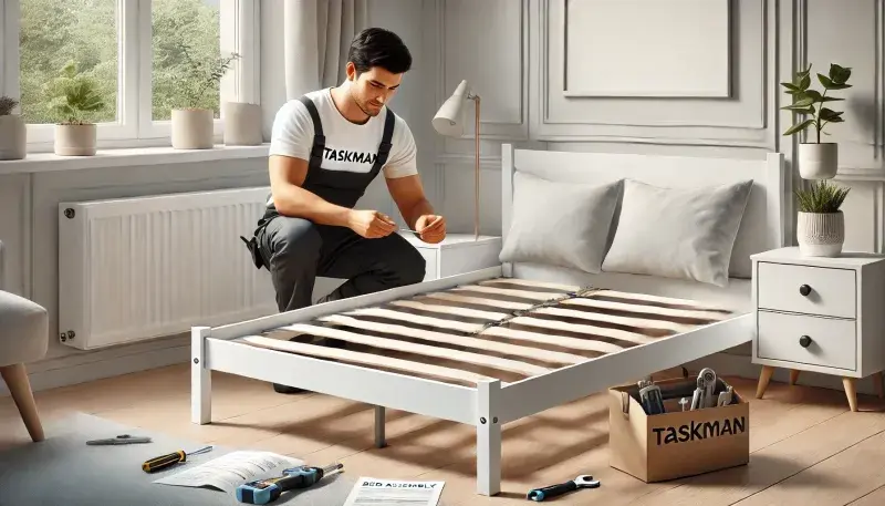 Pro assembling a bed in London