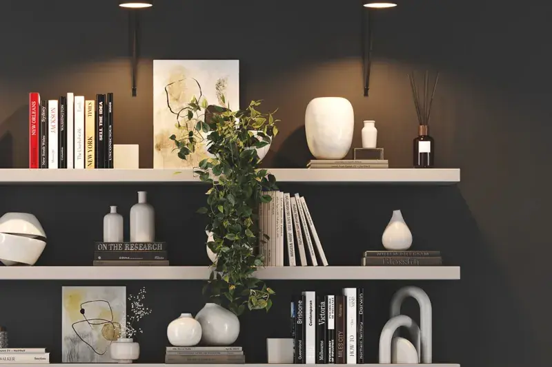 IKEA BILLY bookcase assembly and shelving in a London home