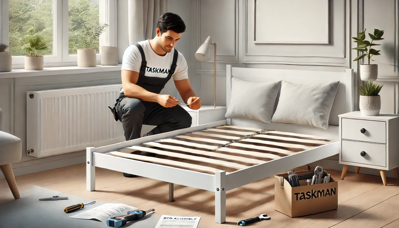 Pro assembling a bed in London