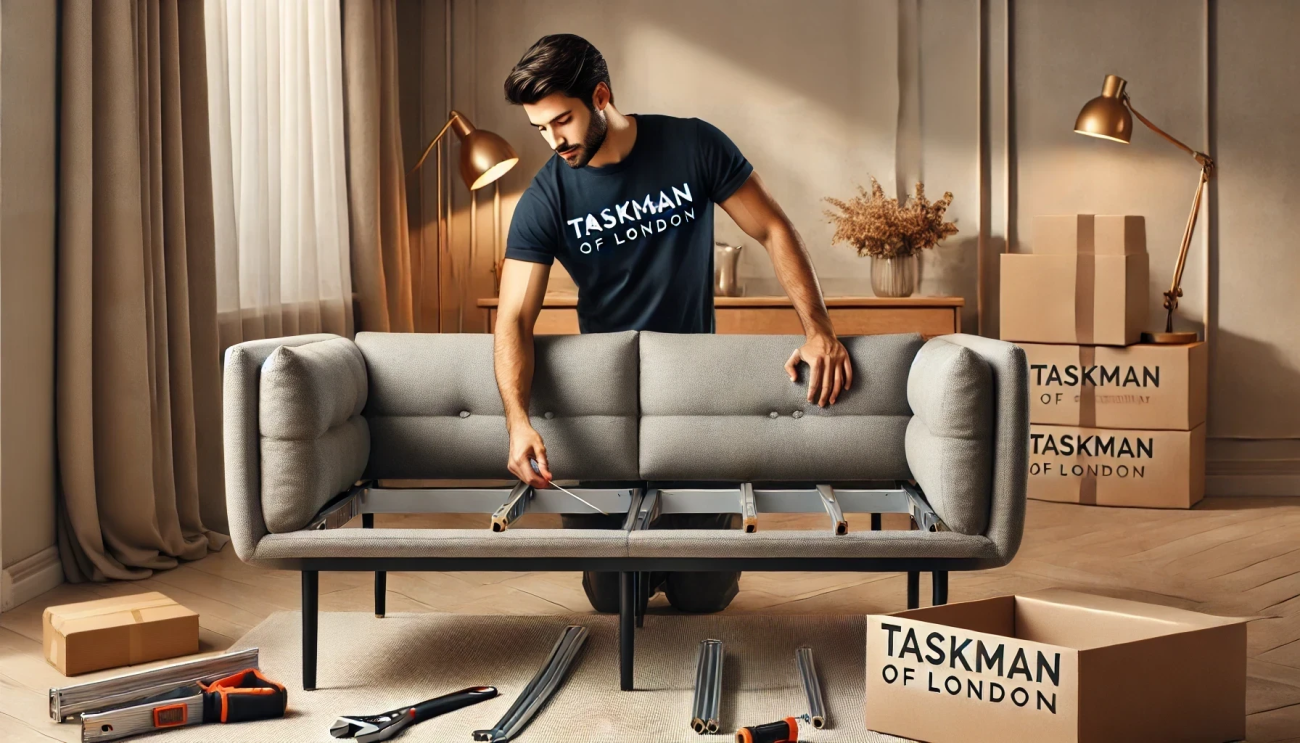 Handyman doing sofa assembly in London
